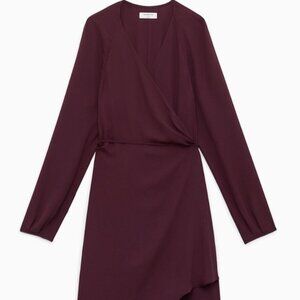 ARITZIA / Babaton Degrazia Wrap Dress - Burgundy (Size L)
